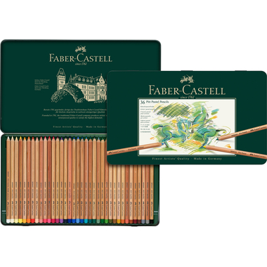FABER-CASTELL Farbstift Pitt 112136 36er Metalletui