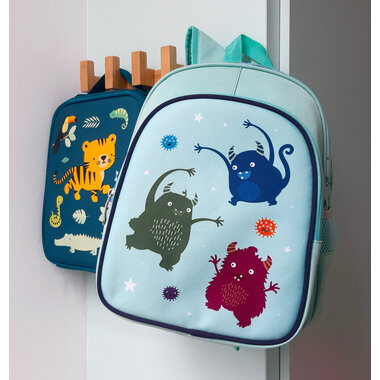 ALLC Rucksack mit Isofach Monster BPMOBU36 hellblau 27x32x19cm