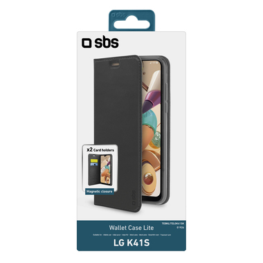 Book-style case with card holder pockets for LG K41S
