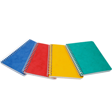 BÜROLINE Spiralheft ass. 10,6×14,6cm 540209 kariert, 4mm, 80g 48 Blatt