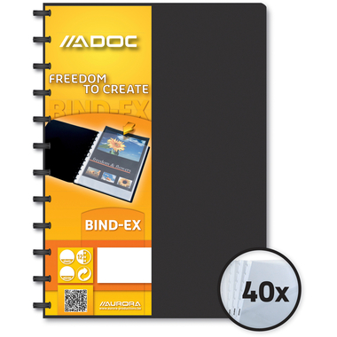 ADOC Cartella ad anelli Standard A4 5842.700 nero 40 sacchi