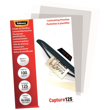 FELLOWES Pelicole per lamin. 65x95mm 5306702 lucido, 125my 100 pezzi