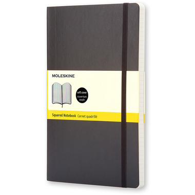 MOLESKINE Carnet Soft A5 718-6 quadrillé noir