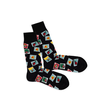 Stamp socks 2024, Dilly Socks, Black Collection, 36-40 Socks black, eco-tex and GOTS certificate