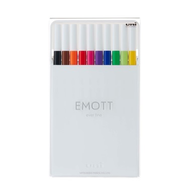 UNI-BALL Fineliner Emott 0.4mm PEM-SY_10C_NO.1 standard 10 pcs.