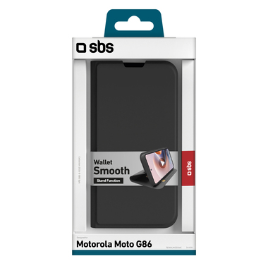 Black book-style cover for Motorola G86 | SBS