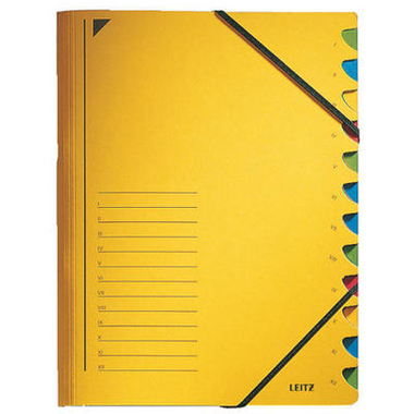 LEITZ Dossier archivio A4 39120015 giallo 12 compart.