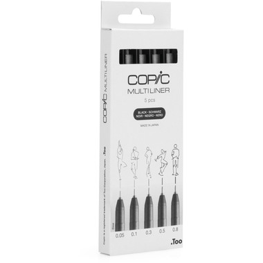 COPIC Multiliner 22075635 schwarz 5 Stück