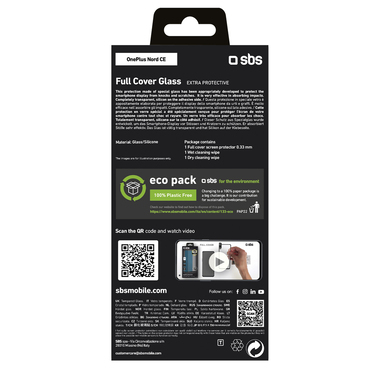 Protective glass film for OnePlus Nord CE