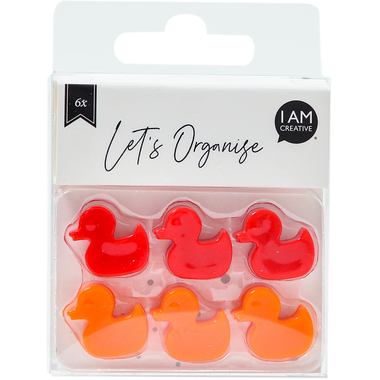 I AM CREATIVE Calamita Anatra Let`s Organize MAA4035.48 rosso 6 pezzi