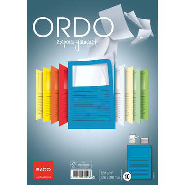 ELCO Dossier d'organ. Ordo A4 73695.33 classico, bleu 10 pièces