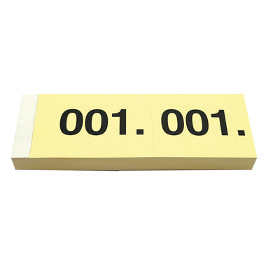 SIMPLEX Bloc de vestiaire N°. 1-100 13071 jaune 100 feuilles