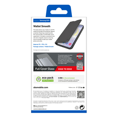 Black book-style cover for Samsung Galaxy S25+ | SBS