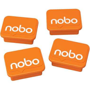 NOBO Magnete 18x22mm 1905327 orange 4 Stück