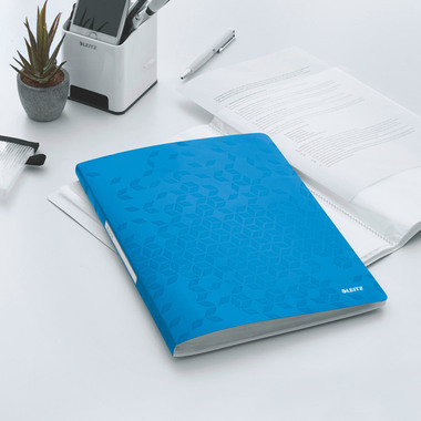 LEITZ Sichtbuch WOW PP A4 46310036 blau 20 Taschen