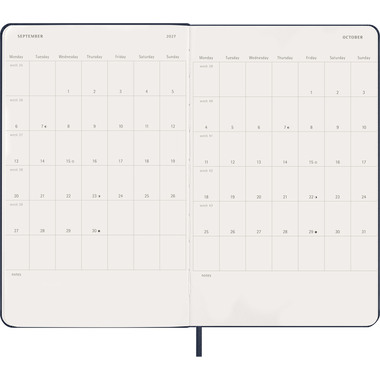 MOLESKINE Agenda Classic Large 2027 DHB2012DC3Y27 1T/1S saphir HC 13x21cm