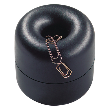 HELIT Distributeur de trombones H6257995 7x7cm incl. 20ag. noir