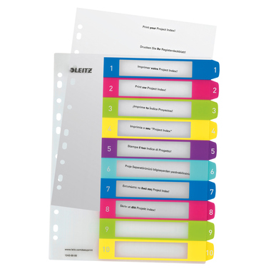 LEITZ Register PP WOW A4+ 12430000 multicolor 1-10