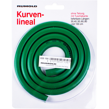 RUMOLD Kurvenlineal 100cm 820100 grün, ohne Teilung