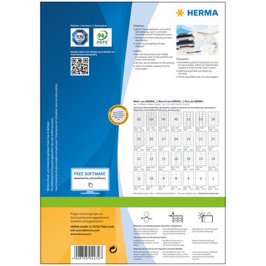 HERMA Etichette PREMIUM 48.3x25.4mm 4272 bianco,perm. 4400 pz./100 f.
