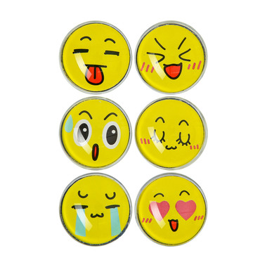 I AM CREATIVE Calamita Smiley Let`s Organize MAA4035.64 Vetro, 30mm 6 pezzi