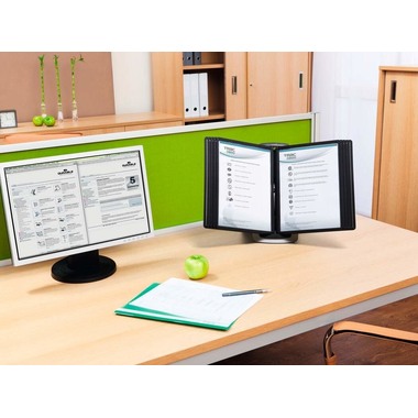 DURABLE Displaysystem SHERPA Style 10 585501 schwarz, mit 10 Sichttafeln A4