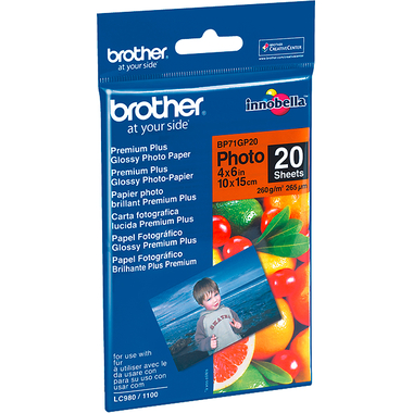 BROTHER Photo Paper glossy 260g A6 BP71-GP20 MFC-6490CW 20 fogli