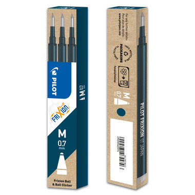 PILOT Mine FriXion Refill BLS-FR7-BB-S3 blu/nero 3 pezzi