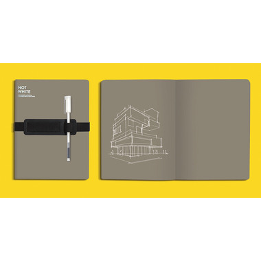 NUUNA Carnet Not White A5 54549 Grey,sans règlure,176 p.