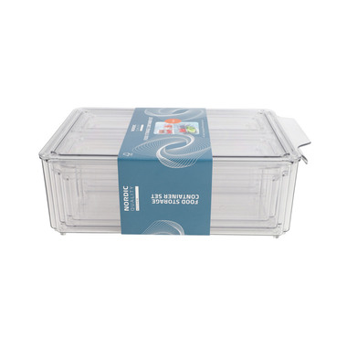 NORDIC Q Fridge/Pantry storage set 2360037 Transparent, 7 pcs.
