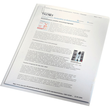 LEITZ Sichthüllen PP A4 40000003 genarbt, 0,13mm 100 Stück