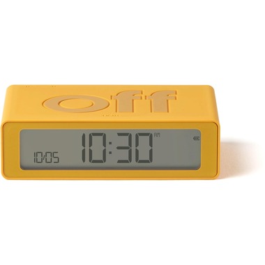 Lexon Digital Alarm Clock Flip Mini Yellow
