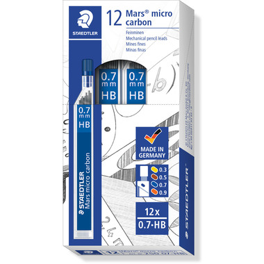 STAEDTLER Mine MARS MICRO HB 0,7mm 250 07-HB noir profond 12 pcs.