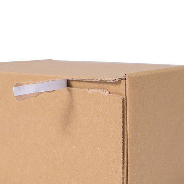 Shipping box with self-adhesive seal in brown 140x101x43mm