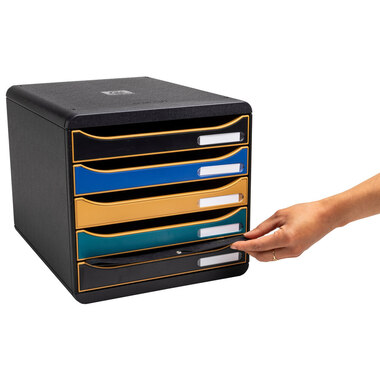 EXACOMPTA Schubladenbox NeoDeco A4+ 309505D multicolor 5 Schubladen