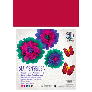 URSUS Carta seta 50x70cm 4622299 colorato 5 fogli