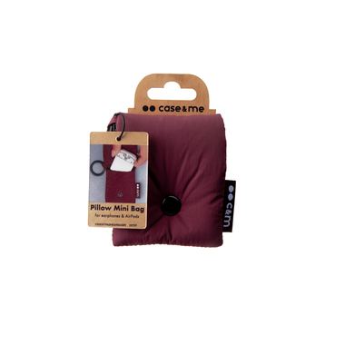 Pillow Mini Bag gepolstertes Etui mit Karabiner für AirPods und Ohrhörer | case&me