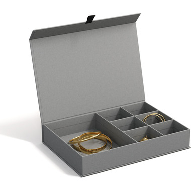 BIGSO BOX OF SWEDEN Schmuckbox Jolie 706154101TAB grau 26.5x19x7cm