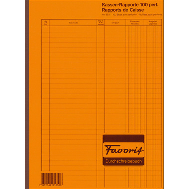 FAVORIT Rapporto cassa A4 352 100 fogli