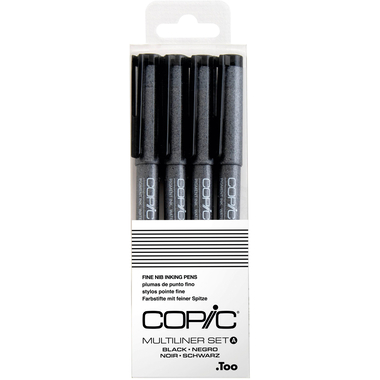 COPIC Multiliner 22075619 Set black, 4 pcs.
