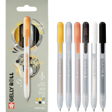SAKURA Gelly Roll 0.8mm PXGBRAMIX6 Special, ass. 6 pezzi