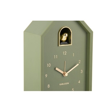 KARLSSON Réveil Moderne Coucou Or Luxe Vert