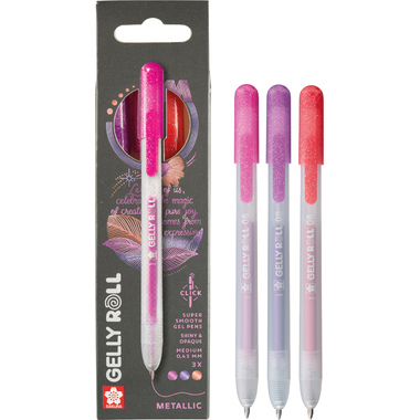 SAKURA Gelly Roll 0.8mm PXGBRAMET3C Metallic, ass. 3 Stück