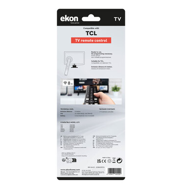 Universal remote control for TCL TVs | Ekon