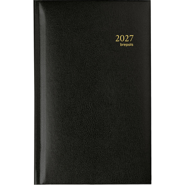 BREPOLS Agenda Interplan Lima Ku. 2027 0.736.1255 1W/2S schwarz 8.9x16cm