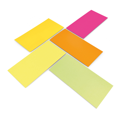 MAGNETOPLAN Kommunikations-Karten 20x10cm 112501560 Set Neon, ass. 250 Stück