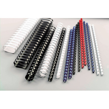 GBC Plastikbindrücken 8mm A4 4028214 rot, 21 Ringe 100 Stück