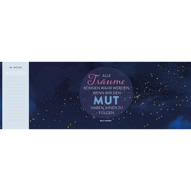 ARS EDITION Tischkalender 2025 13303 aus Träumen 1W/1S DE 297x115mm