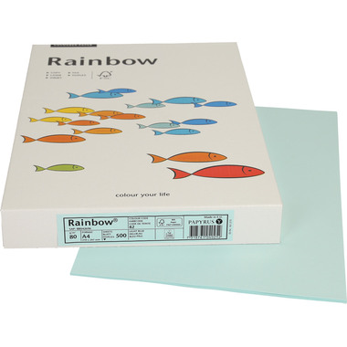 RAINBOW Papier hellblau/82 A4 88042696 hellblau, 80g 500 Blatt