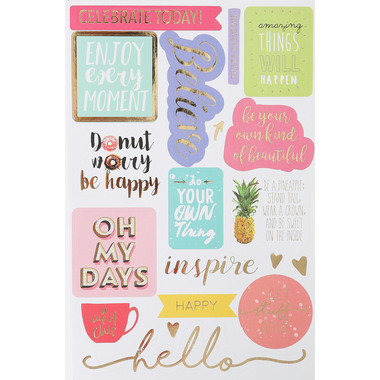 I AM CREATIVE Stickerbook 4087.473 Sprüche, 5 Blatt